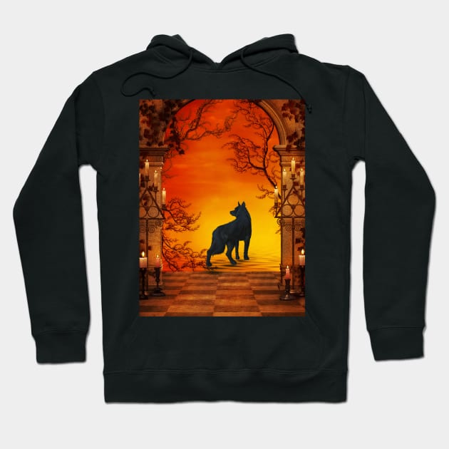 Wonderful wolf in the night Hoodie by Nicky2342